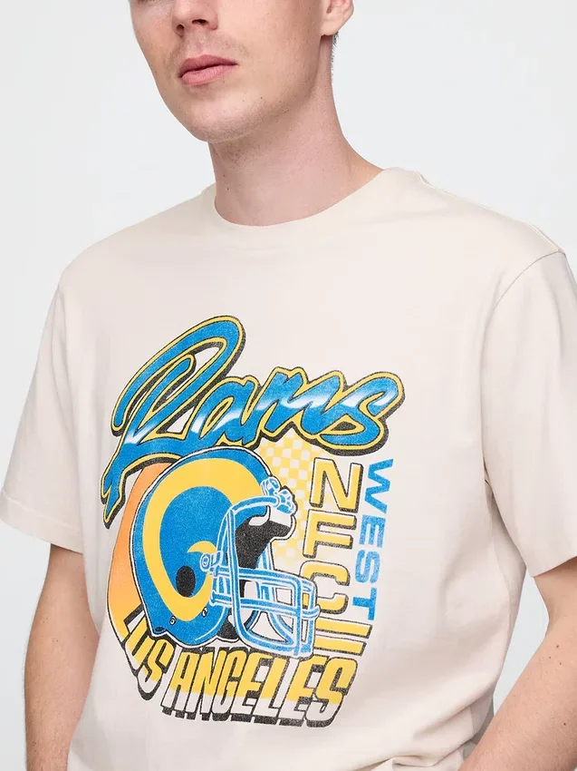 NFL Los Angeles Rams T-skjorte med grafisk trykk