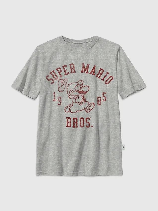 Nintendo Mario Bros-T-skjorte med grafikk for barn