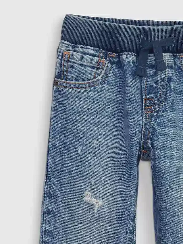 Original straight jeans med elastisk linning for Baby og Småbarn