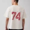 Ouigap tykk, kort T-skjorte med logo
