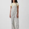 Overalls i avslappet denim med striper
