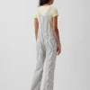 Overalls i avslappet denim med striper