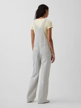 Overalls i avslappet denim med striper