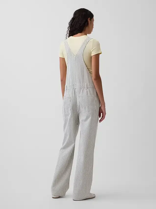 Overalls i avslappet denim med striper