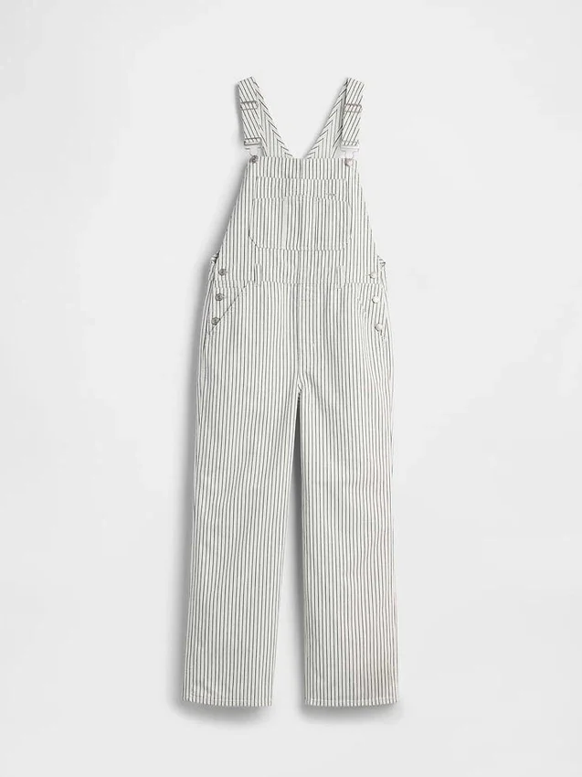 Overalls i avslappet denim med striper