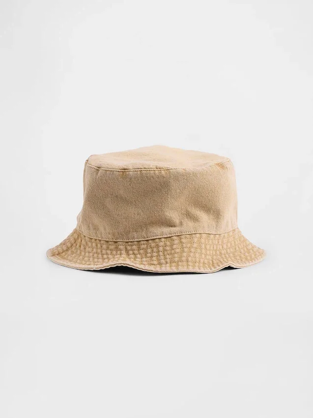 Overfarget denim-bøttehatt for barn