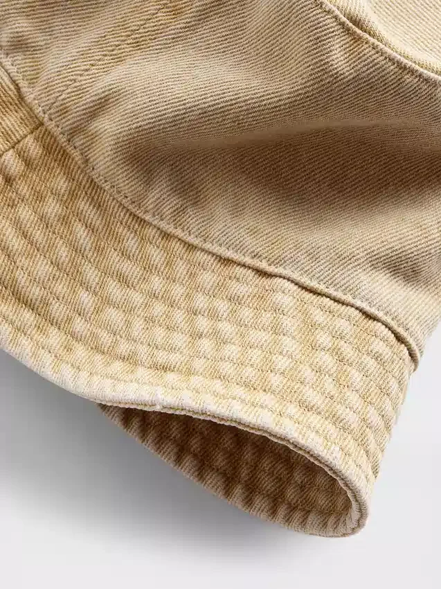 Overfarget denim-bøttehatt for barn