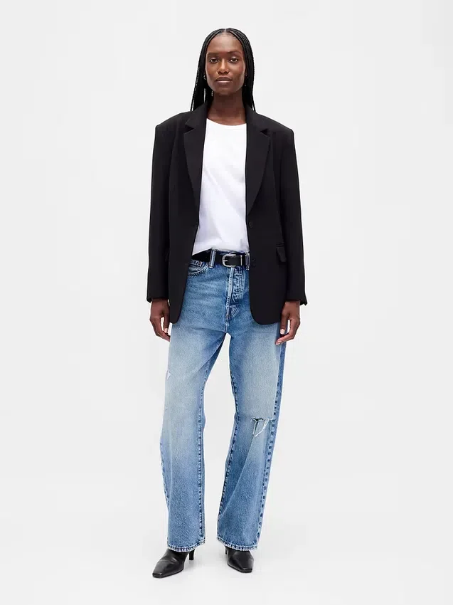 Oversized blazer i bistretch