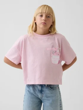 Oversized, boksformet Hello Kitty-T-skjorte for barn