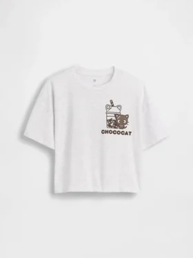 Oversized, boksformet Hello Kitty-T-skjorte for barn