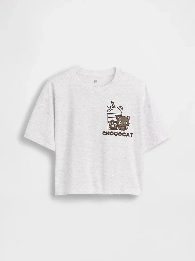 Oversized, boksformet Hello Kitty-T-skjorte for barn