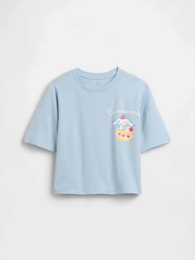 Oversized, boksformet Hello Kitty-T-skjorte for barn