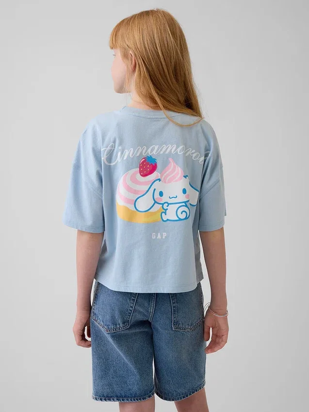 Oversized, boksformet Hello Kitty-T-skjorte for barn