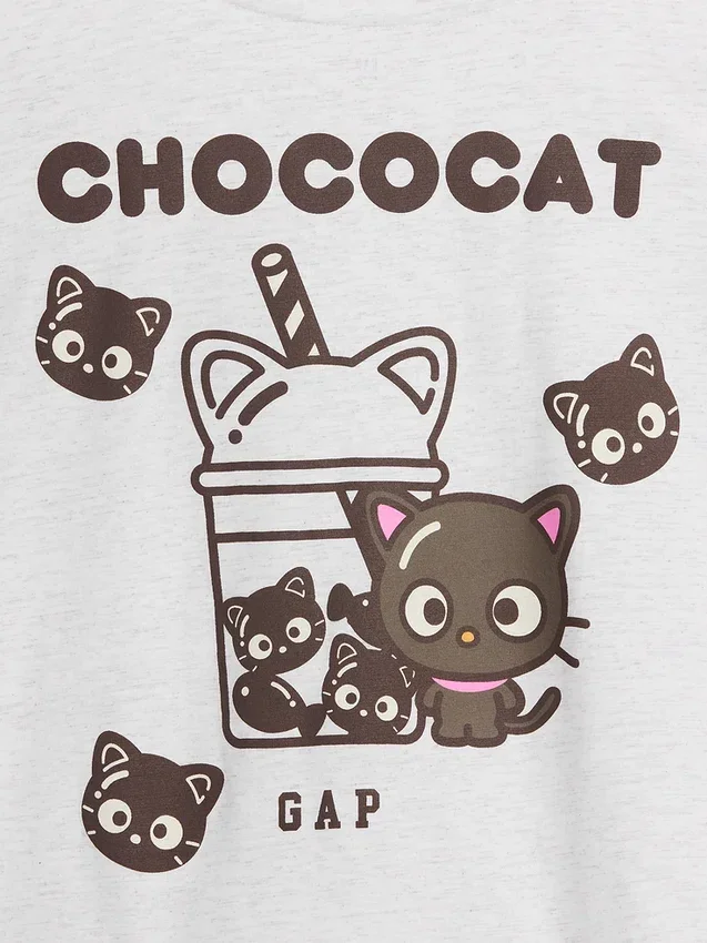 Oversized, boksformet Hello Kitty-T-skjorte for barn