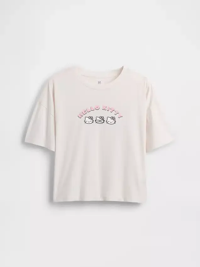 Oversized, boksformet Sanrio-T-skjorte for barn