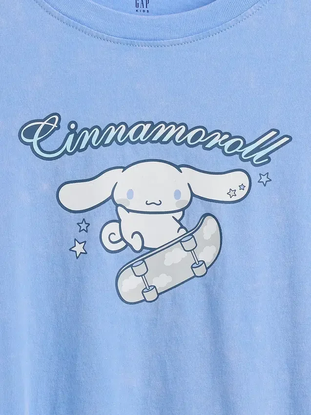 Oversized, boksformet Sanrio-T-skjorte for barn