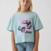 Oversized, boksformet T-skjorte for barn