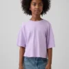 Oversized, boksformet T-skjorte for barn