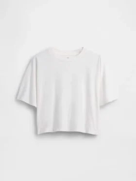 Oversized, boksformet T-skjorte for barn