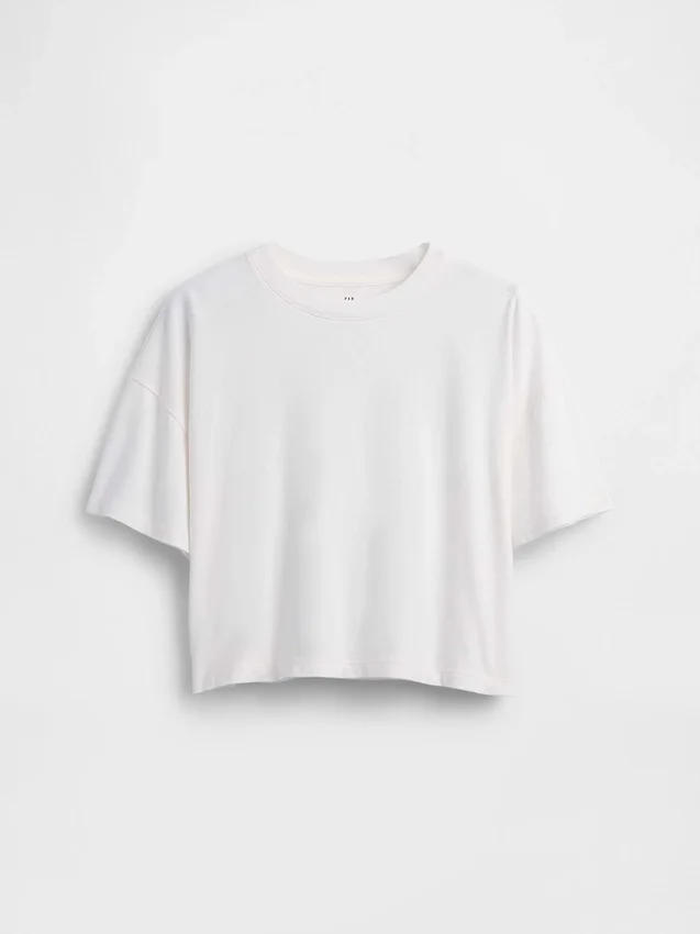 Oversized, boksformet T-skjorte for barn