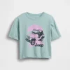 Oversized, boksformet T-skjorte for barn