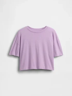 Oversized, boksformet T-skjorte for barn