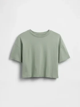 Oversized, boksformet T-skjorte for barn