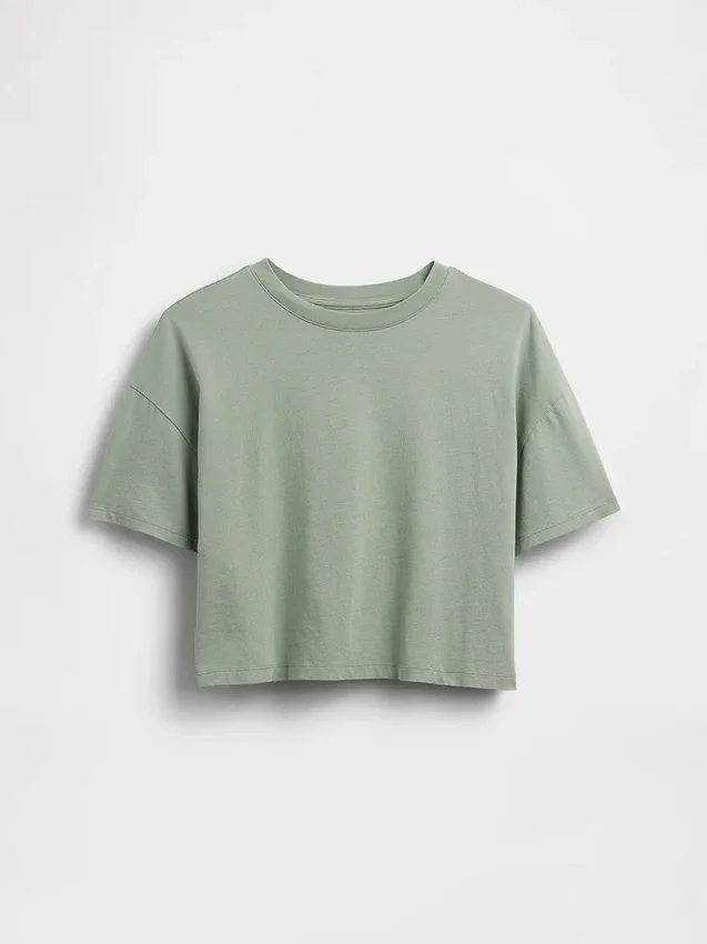 Oversized, boksformet T-skjorte for barn