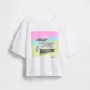 Oversized, boksformet T-skjorte for barn