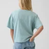 Oversized, boksformet T-skjorte for barn