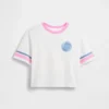 Oversized, boksformet T-skjorte med grafisk trykk for barn