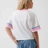 Oversized, boksformet T-skjorte med grafisk trykk for barn