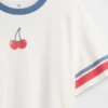 Oversized, boksformet T-skjorte med grafisk trykk for barn