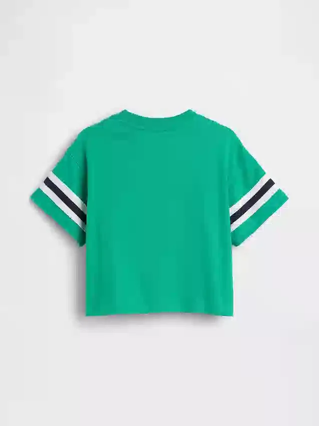 Oversized Brannan Bear Varsity-T-skjorte med grafisk logo for Baby og Småbarn