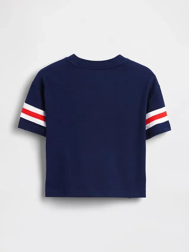 Oversized Brannan Bear Varsity-T-skjorte med grafisk logo for Baby og Småbarn