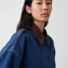 Oversized denim-biljakke