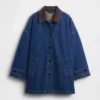 Oversized denim-biljakke