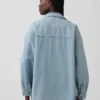 Oversized denimskjortejakke
