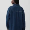 Oversized denimskjortejakke