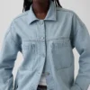 Oversized denimskjortejakke
