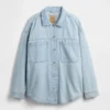 Oversized denimskjortejakke
