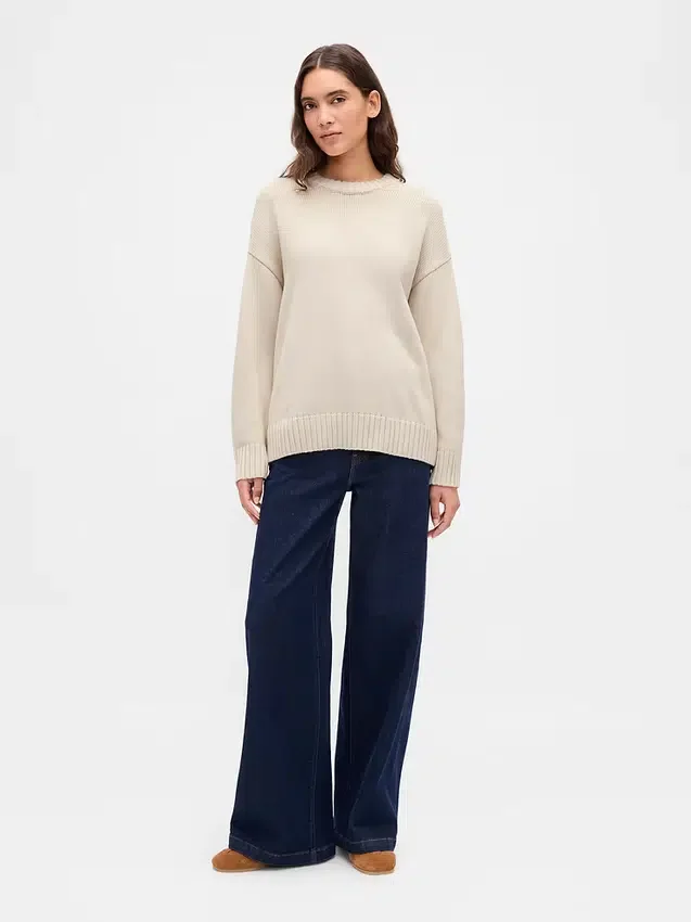 Oversized genser i 100 % bomull