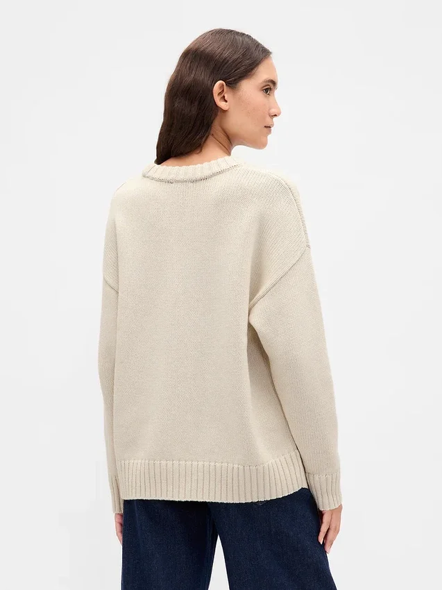 Oversized genser i 100 % bomull
