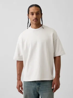 Oversized-genser i tykk fransk frotté