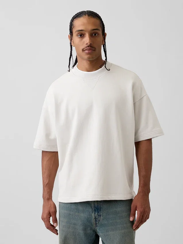 Oversized-genser i tykk fransk frotté