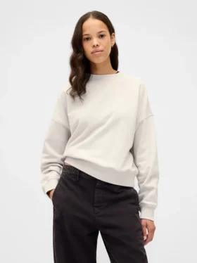 Oversized-genser i tykk fransk frotté