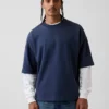 Oversized-genser i tykk fransk frotté