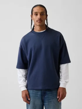 Oversized-genser i tykk fransk frotté