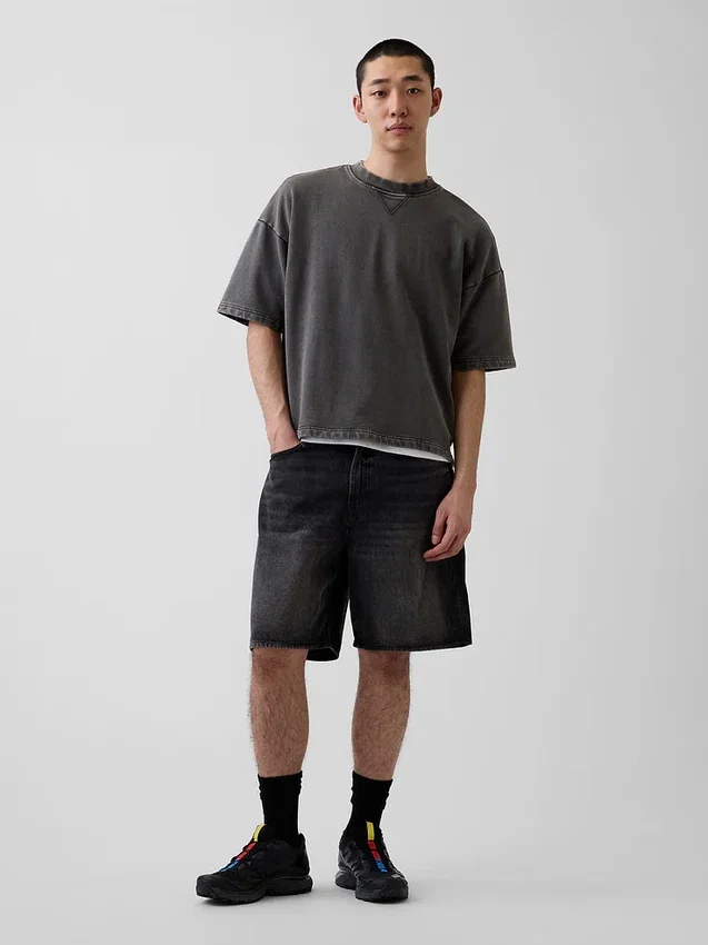 Oversized-genser i tykk fransk frotté