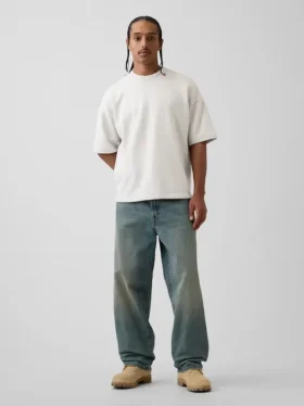 Oversized-genser i tykk fransk frotté
